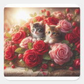 猫 スクエアシール (正面)