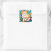 猫 スクエアシール (バッグ)