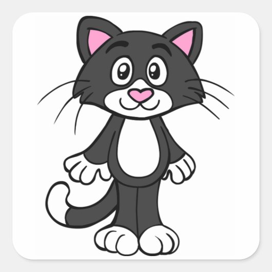 猫 スクエアシール (正面)