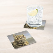 猫 スクエアペーパーコースター (インサイチュ)