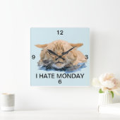 猫 スクエア壁時計 (ホーム)