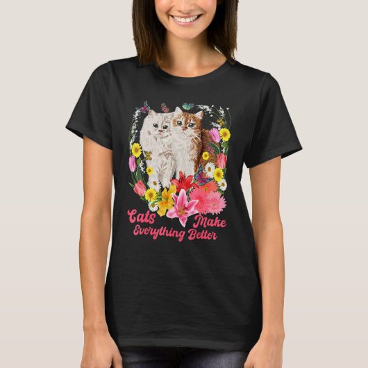 猫 ステートメント 子猫 愛猫家 男性 女性 キッズ Tシャツ (正面)