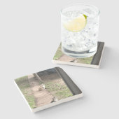 猫 ストーンコースター (横)