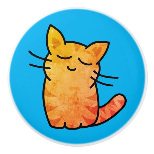 猫 セラミックノブ (正面)