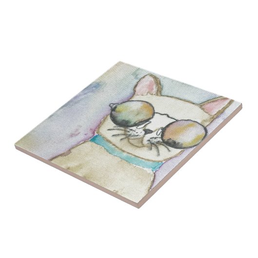 猫 タイル (側面)