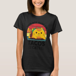 猫 タコス メキシコ タコ猫 少年 キッズ シンコ デ Tシャツ