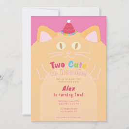 猫「ツーカットゥハンドル」2歳の誕生日 招待状