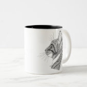 猫 ツートーンマグカップ (正面右)