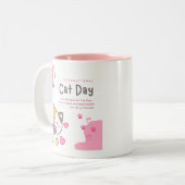 猫 ツートーンマグカップ (正面左)