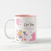 猫 ツートーンマグカップ (左)