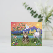 猫 -(トラ柄) - ファンタジーランド ポストカード (スタンド正面)