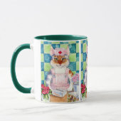 猫、ナース、キャンデーストライパーのマグ マグカップ (左)