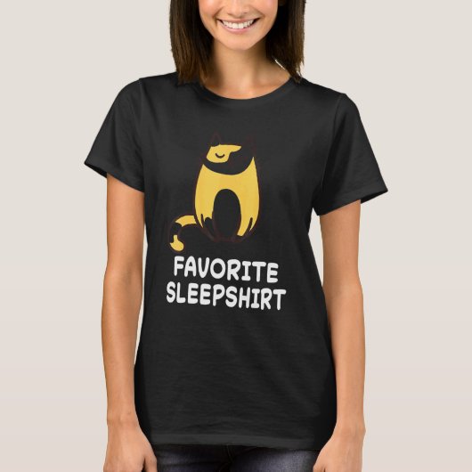 猫 ネコ 昼寝 眠る 眠い パジャマ 部屋着 ナイトガウン Tシャツ (正面)