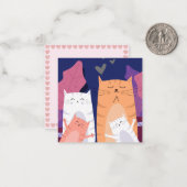 猫 ノートカード (正面/裏面インサイチュ)