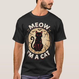 猫+ハロウィン+グラフィックデザイン_1 Tシャツ