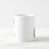 猫 - ハート コーヒーマグカップ (中央)