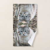 猫 バスタオルセット (ハンドタオル)