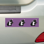 猫 バンパーステッカー (車上)