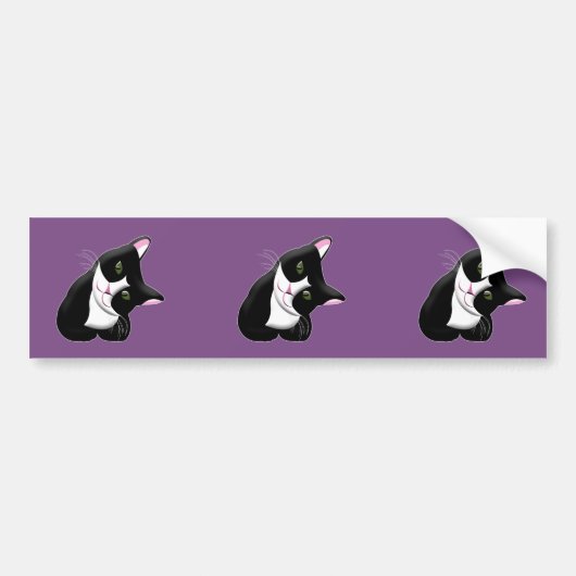 猫 バンパーステッカー (正面)