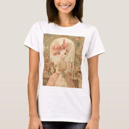 猫 - ビクトリア朝の猫の美術肖像画 - ミスオリーブ Tシャツ