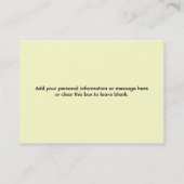 (猫)ビジネスかテレホンカード守って下さい コーリングカード (裏面)