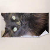 猫 ビーチタオル (正面)