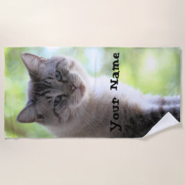 猫 ビーチタオル