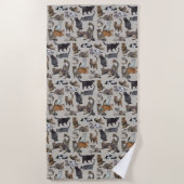 猫😺 ビーチタオル (正面)