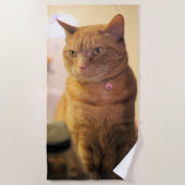 猫 ビーチタオル (正面)