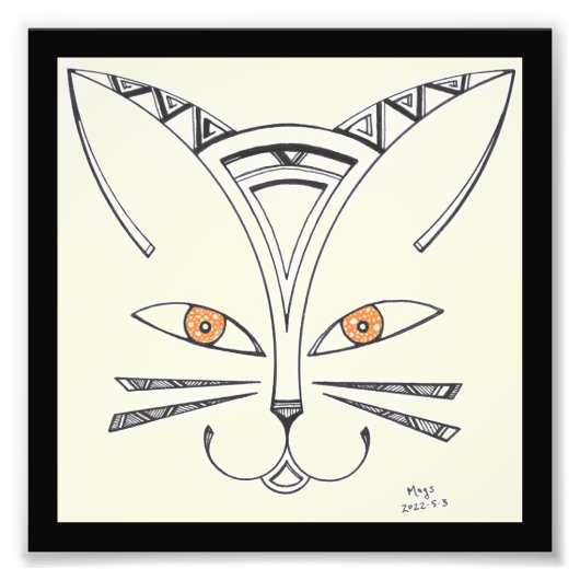 猫 フォトプリント            (正面)