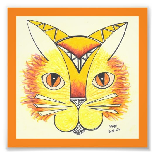 猫 フォトプリント            (正面)