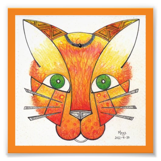 猫 フォトプリント            (正面)