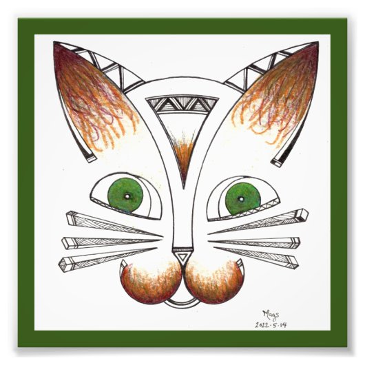 猫 フォトプリント            (正面)