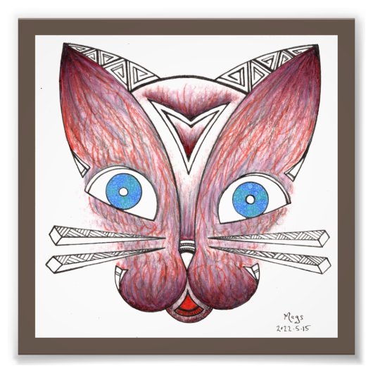 猫 フォトプリント            (正面)