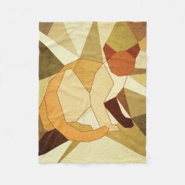 猫 フリースブランケット