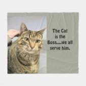 猫 フリースブランケット (正面(横))