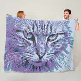 猫 フリースブランケット