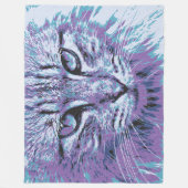 猫 フリースブランケット (正面)