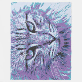 猫 フリースブランケット