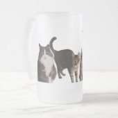 猫 フロストグラスビールジョッキ (正面左)