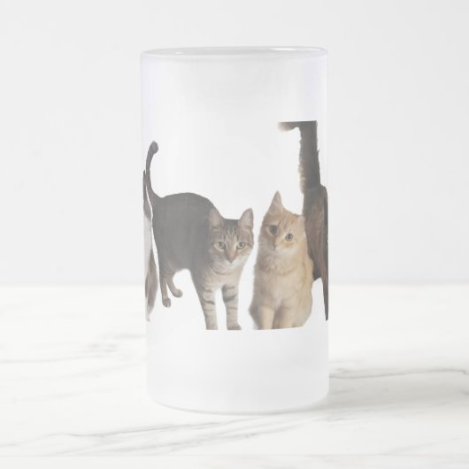 猫 フロストグラスビールジョッキ (中央)