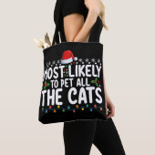 猫+ペット+クリスマス+家族 トートバッグ (クローズアップ)