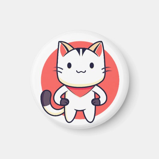 猫、ペット、動物 マグネット (正面)