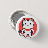 猫、ペット、動物 缶バッジ (正面&裏面)