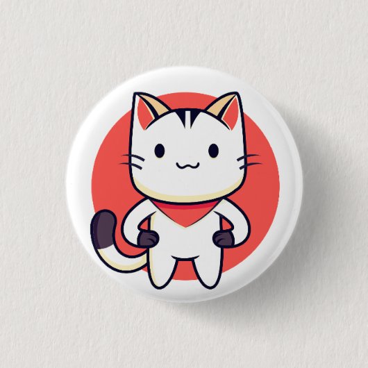 猫、ペット、動物 缶バッジ (正面)