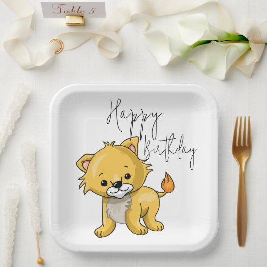 猫 ペーパープレート (ウェディング)