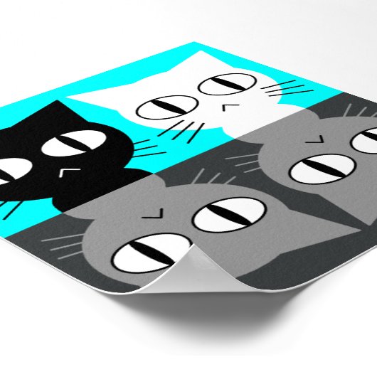 猫 ポスター (角)