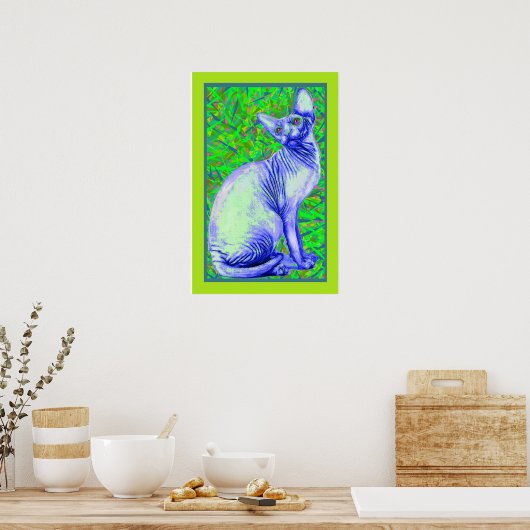 猫 ポスター (キッチン)