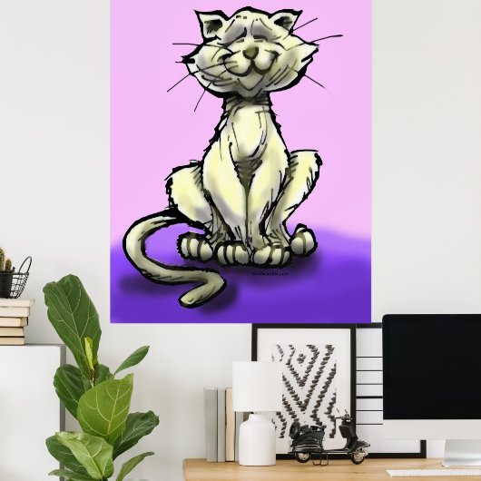 猫 ポスター (ホームオフィス)