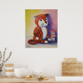 猫 ポスター (キッチン)